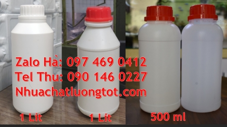 chai đựng axit, Chai 250 ml vặn, chai 250 ml nắp garenty, chai nhựa trắng đục, Chai 30ml đựng hóa ch