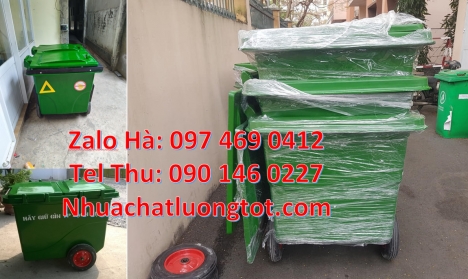 Xe thu gom rác 660l 1000l nhựa composite, xe thu gom rác 660 lít 3 bánh hơi, bán sỉ xe thu gom rác 6