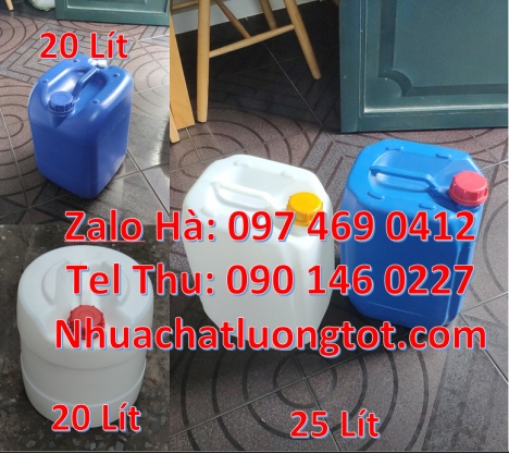 can dẹp 30 lít đựng thuốc thú y giá rẻ can 20l vuông xanh, can 25l xanh Bán Can 20 lít đựng hóa c