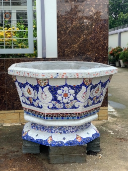 Chậu hoa dán sành sứ cơ sở chậu hoa thế sơn - chậu hoa dán sành sứ - chậu khảm sành - cẩn miễngfdg