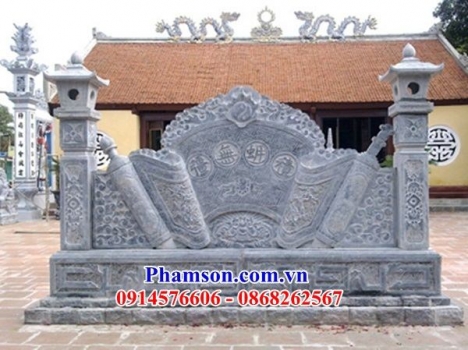 địa chỉ bán mẫu cuốn thư đá phong thủy - bức bình phong đá cao cấp