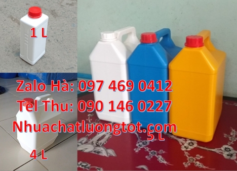 Can nhựa 1 lít vuông, can 1l vuông Can đựng hóa chất, Can 10l dẹp, Can nhựa 10 lít đựng dung môi, ca