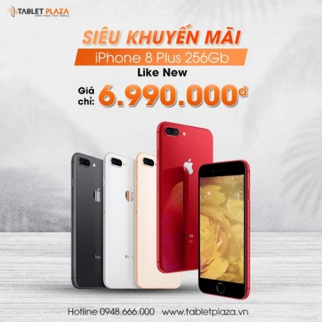 Ịphone 8 plus hàng quốc tế siêu rẻ tại Tablet Plaza