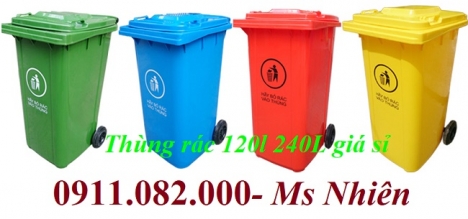 Vĩnh Long- nơi bán thùng rác giá rẻ- thùng rác y tế, thùng rác 120L 240L 660L- lh 0911082000