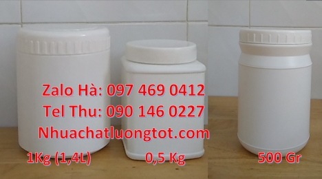 Hũ nhựa trắng 100g đựng hóa chất, Hũ đựng mật ong chúa 200 gram,  hũ 250 gram đựng xí muội, bán sỉ h
