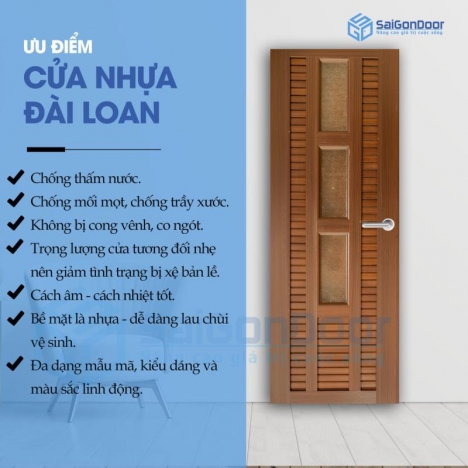 Kích thước cửa nhựa Đài Loan, cửa nhựa Đài Loan có tốt không?