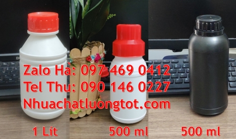chai đựng axit, Chai 250 ml vặn, chai 250 ml nắp garenty, chai nhựa trắng đục, Chai 30ml đựng hóa ch