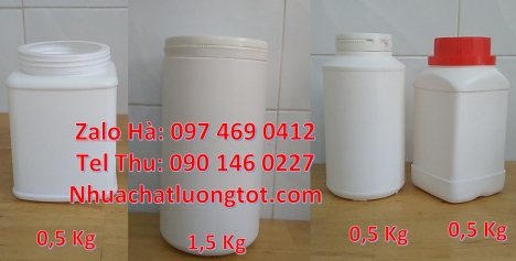 Hũ nhựa trắng 100g đựng hóa chất, Hũ đựng mật ong chúa 200 gram,  hũ 250 gram đựng xí muội, bán sỉ h
