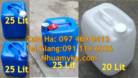 can 20l dày xanh, can 25l xanh Can nhựa lớn đựng phẩm màu, Can nhựa 18l đựng mực in, can 20l giá rẻ,