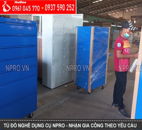 Tủ sắt đựng dụng cụ đồ nghề 7 ngăn kéo khóa, có bánh xe tiện di chuyển
