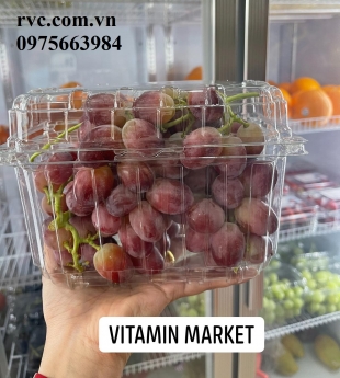 Hộp nhựa trái cây bảo quản nho tươi an toàn, tiện lợi