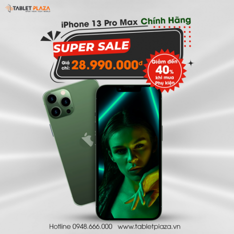 Ưu đãu cực sốc iphone 13 Promax chính hãng tại Tablet Plaza