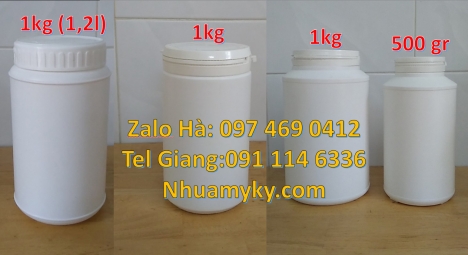 Hũ 200 g đựng phân bón, Hũ 200 g đựng muối tôm tây ninh hũ nhựa 250 g đựng tinh bột nghệ, hũ nhựa 2