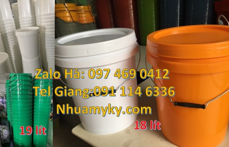 Xô sơn 18l nắp chiết rót, Xô nhựa 10 lít Xô đựng sơn 20 lít, Xô nhựa đựng sơn 22 lít. Thùng sơn