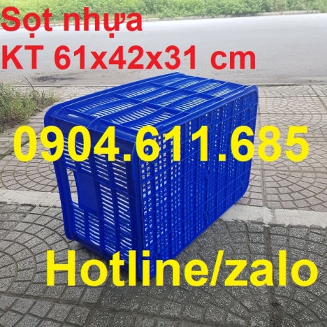 Sóng nhựa hở đựng hàng cao 31 cm, sọt nhựa nguyên sinh, sọt nhựa hs004, rổ nhựa đựng hàng