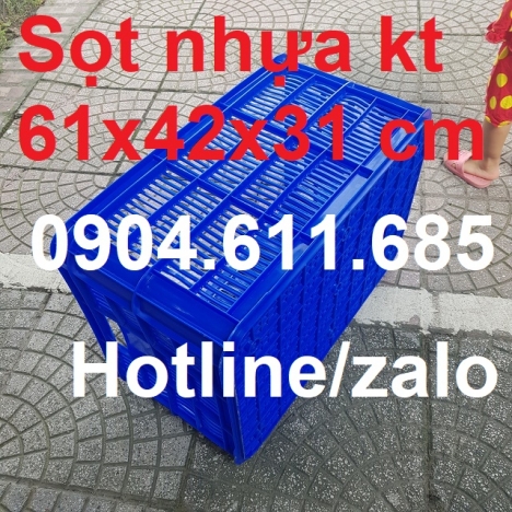 Sóng nhựa hở đựng hàng cao 31 cm, sọt nhựa nguyên sinh, sọt nhựa hs004, rổ nhựa đựng hàng