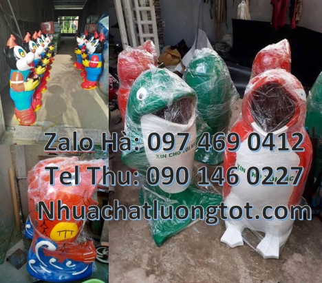 Giá bán thùng rác thú, Thùng rác hình con voi Thùng rác chim cánh cụt. Thùng rác chuột mickey. Thùn