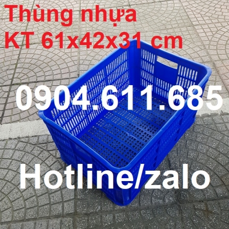 Sóng nhựa hở đựng hàng cao 31 cm, sọt nhựa nguyên sinh, sọt nhựa hs004, rổ nhựa đựng hàng