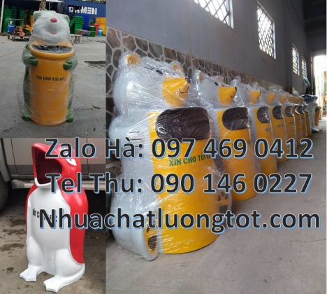 Giá bán thùng rác thú, Thùng rác hình con voi Thùng rác chim cánh cụt. Thùng rác chuột mickey. Thùn