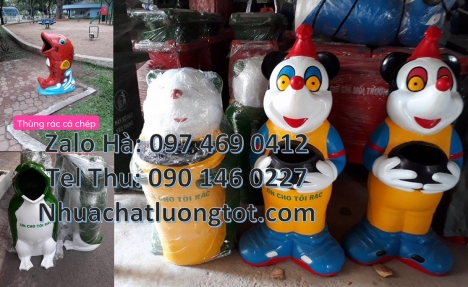 Giá bán thùng rác thú, Thùng rác hình con voi Thùng rác chim cánh cụt. Thùng rác chuột mickey. Thùn