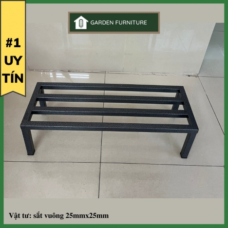 Kệ sắt để cây cảnh chắc chắn, đôn sắt dài để chậu cây