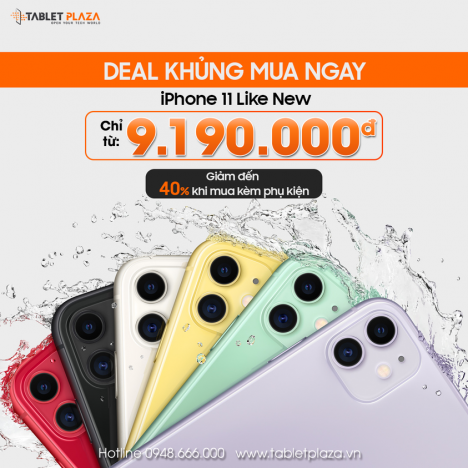 Iphone 11 likenew sale cực khủng tại Tablet Plaza