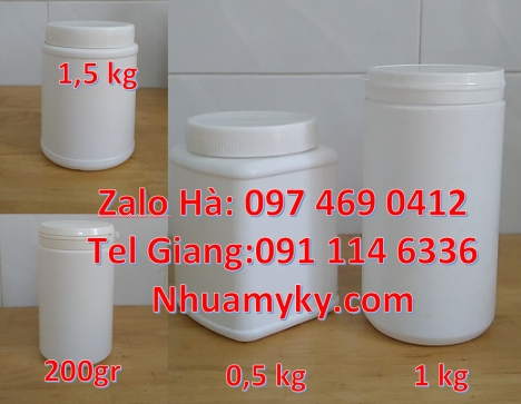 Hũ nhựa 100 gram, hũ 200g đựng đậu phộng hũ đựng kẹo 200 gram, hũ nhựa 250 gr đựng thực phẩm, cung