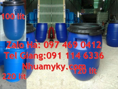 Phuy nhựa 30 lít, Phuy nhựa 120 lít, Phuy nhựa 150 lít nắp mở Thùng phi 200l, Thùng phi đai kiềng nh