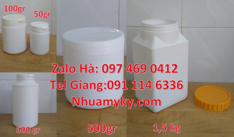 Hũ nhựa 100 gram, hũ 200g đựng đậu phộng hũ đựng kẹo 200 gram, hũ nhựa 250 gr đựng thực phẩm, cung