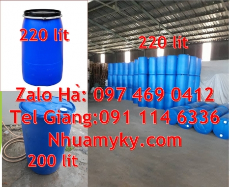 Phuy nhựa 30 lít, Phuy nhựa 120 lít, Phuy nhựa 150 lít nắp mở Thùng phi 200l, Thùng phi đai kiềng nh