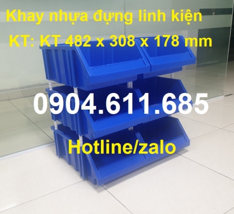 Khay nhựa A9 đựng linh kiện, phụ kiện, phụ tùng, khay nhựa đựng ốc vít, khay nhựa xếp tầng