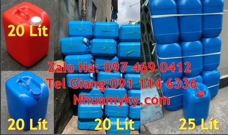 can 25l trắng, Can nhựa 20 lít đựng dung môi, can nhựa 30 lít đựng thực phẩm, can nhựa 30 lít dẹp đ