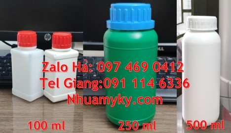 , Chai nhựa đựng thuốc thú y, chai nhựa đựng thuốc thủy sản, chai nhựa đựng nông dược, chai nhựa tro