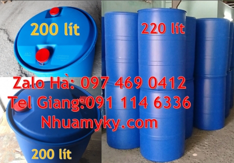 Phuy nhựa 30 lít, Phuy nhựa 120 lít, Phuy nhựa 150 lít nắp mở Thùng phi 200l, Thùng phi đai kiềng nh