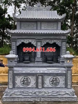 Am thờ đôi để hũ tro cốt – Bán am thờ đôi xây sẵn để hũ cốt bằng đá khối