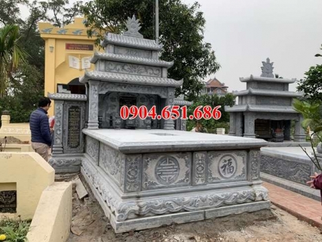 Am thờ đôi để hũ tro cốt – Bán am thờ đôi xây sẵn để hũ cốt bằng đá khối