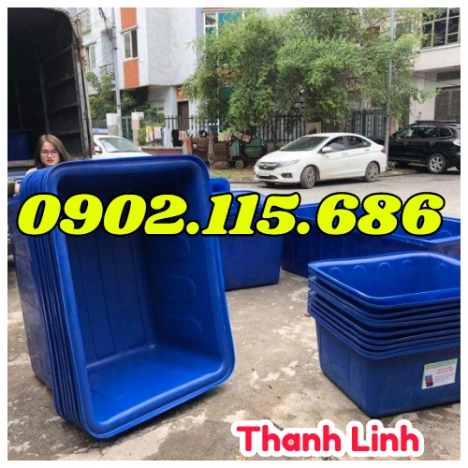 Thùng nhựa lớn, thùng dung tích hình chữ nhật, thùng nhựa nuôi cá, thùng dung tích lớn hình chữ nhật