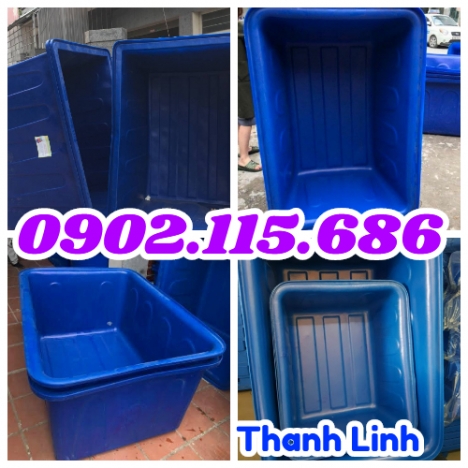 Thùng nhựa lớn, thùng dung tích hình chữ nhật, thùng nhựa nuôi cá, thùng dung tích lớn hình chữ nhật