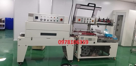 Máy cắt dán màng co POF tự động, máy đóng gói màng co hộp,co hộp thực phẩm