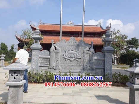 Mẫu bình phong ngoài trời nguyên khối bằng đá