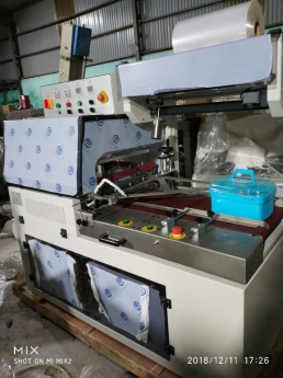 Máy cắt dán màng co POF tự động, máy đóng gói màng co hộp,co hộp thực phẩm