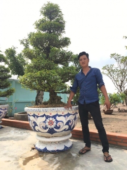 Cơ sở chậu hoa thế sơn - chậu hoa dán sành sứ - chậu khảm sành - cẩn miễng