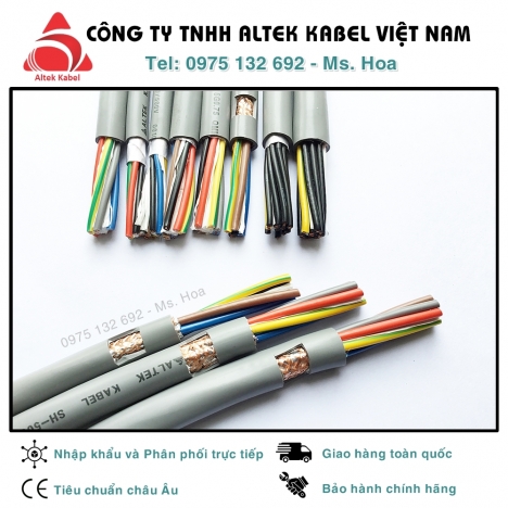 Cáp điều khiển Altek Kabel – Đức chống nhiễu SH-500, không chống nhiễu CT-500