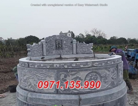 111 Mẫu mộ hình tròn bằng đá xanh