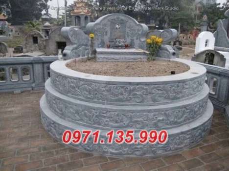 111 Mẫu mộ hình tròn bằng đá xanh