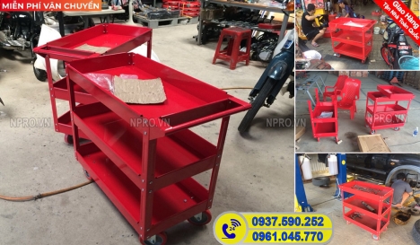 2 mẫu xe đẩy đựng dụng cụ 3 ngăn cao cấp, giá rẻ hiện nay