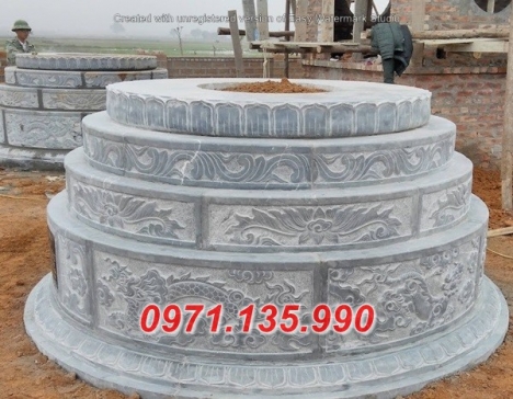 111 Mẫu mộ hình tròn bằng đá xanh