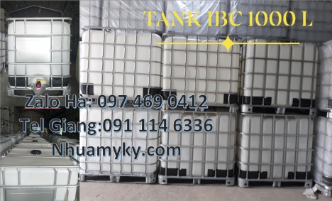 Thùng đựng axit 1000L, Tank nhựa 1 khối, Thùng nhựa ibc, Thùng nhựa 1000l đựng hóa chất, Bồn ibc 100