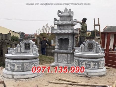 111 Mẫu mộ hình tròn bằng đá xanh