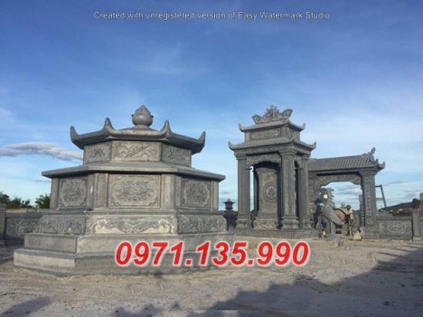 111 Mẫu mộ hình tròn bằng đá xanh